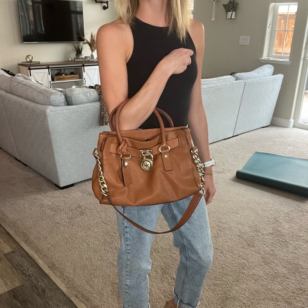 Michael Kors Medium Brown Leather Satchel